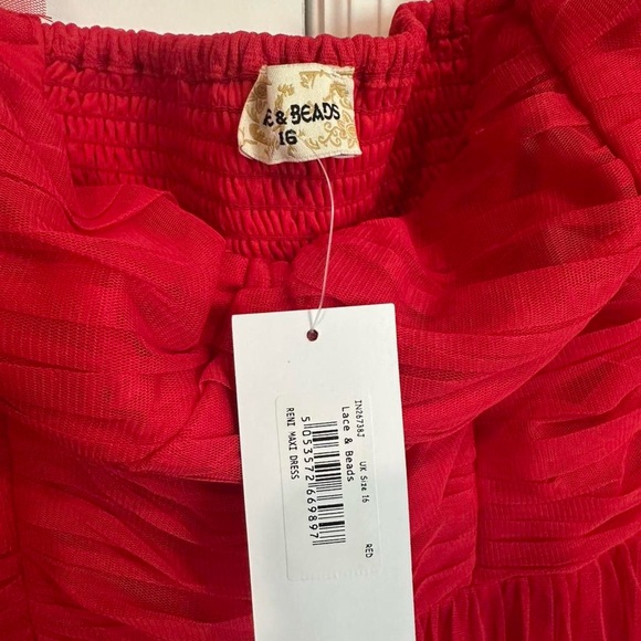 ASOS Red Ruffle Prom Dress - Picture 5 of 7